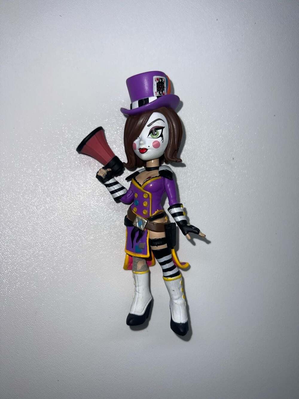 Borderlands Mad Moxxi Vinyl Figure Megaphone Purple Outfit Loose No Base